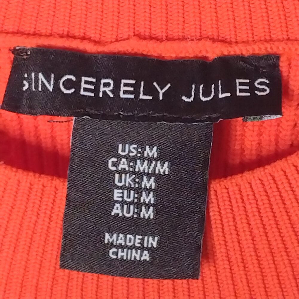 NWOT Sincerely Jules Women's Orange Dress Size Medium - Picture 4 of 6